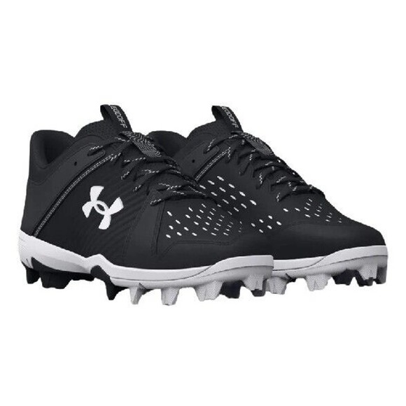 Under Armour Other - Under Armour Leadoff Youth Low Rubber Molded Baseball Cleats BLACK White Size 4